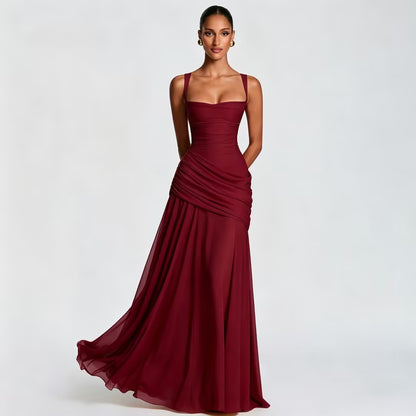 Elegant Sleeveless Flared Dress